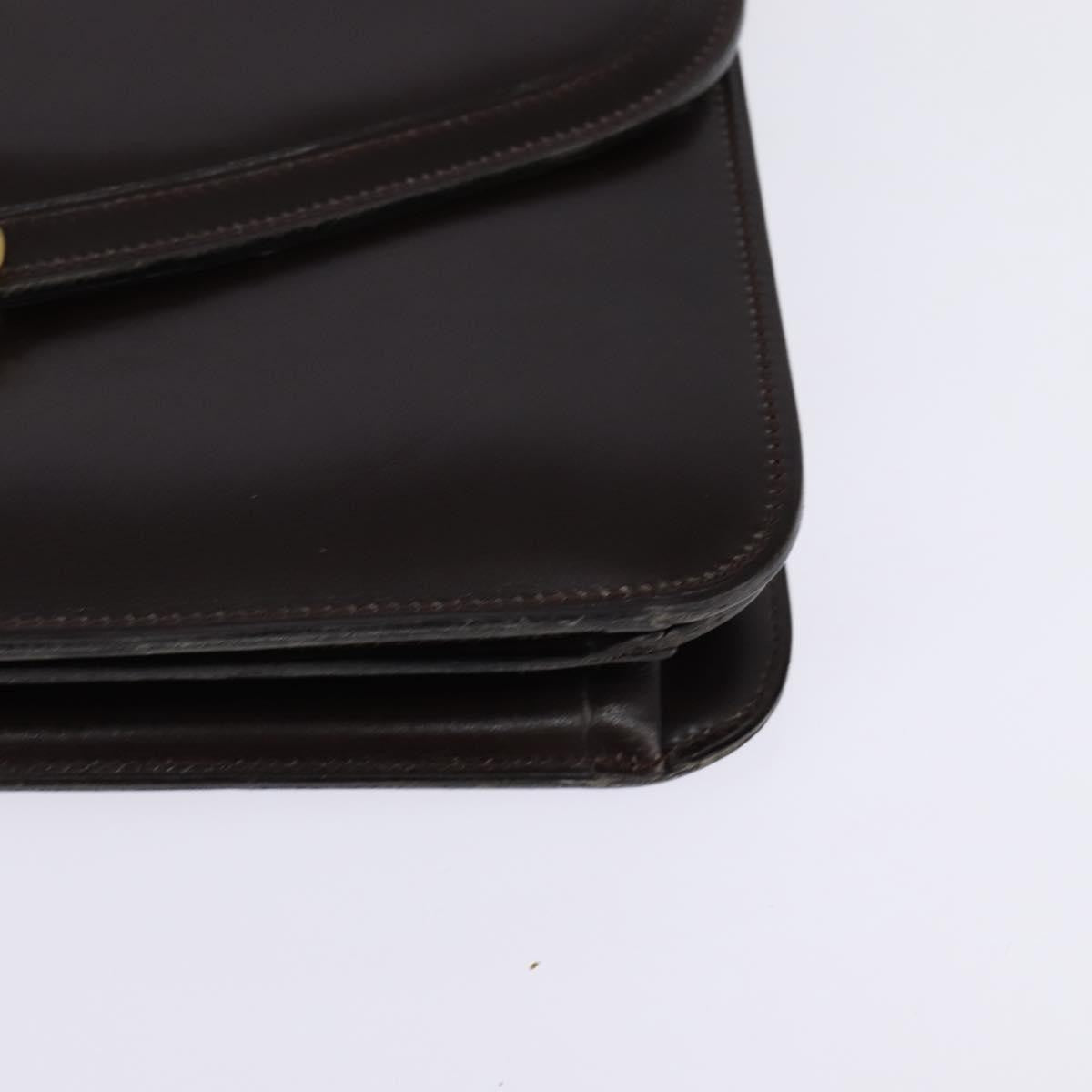 Christian Dior Flap Shoulder Bag Leather, BROWN, LEATHER, Shoulder bag