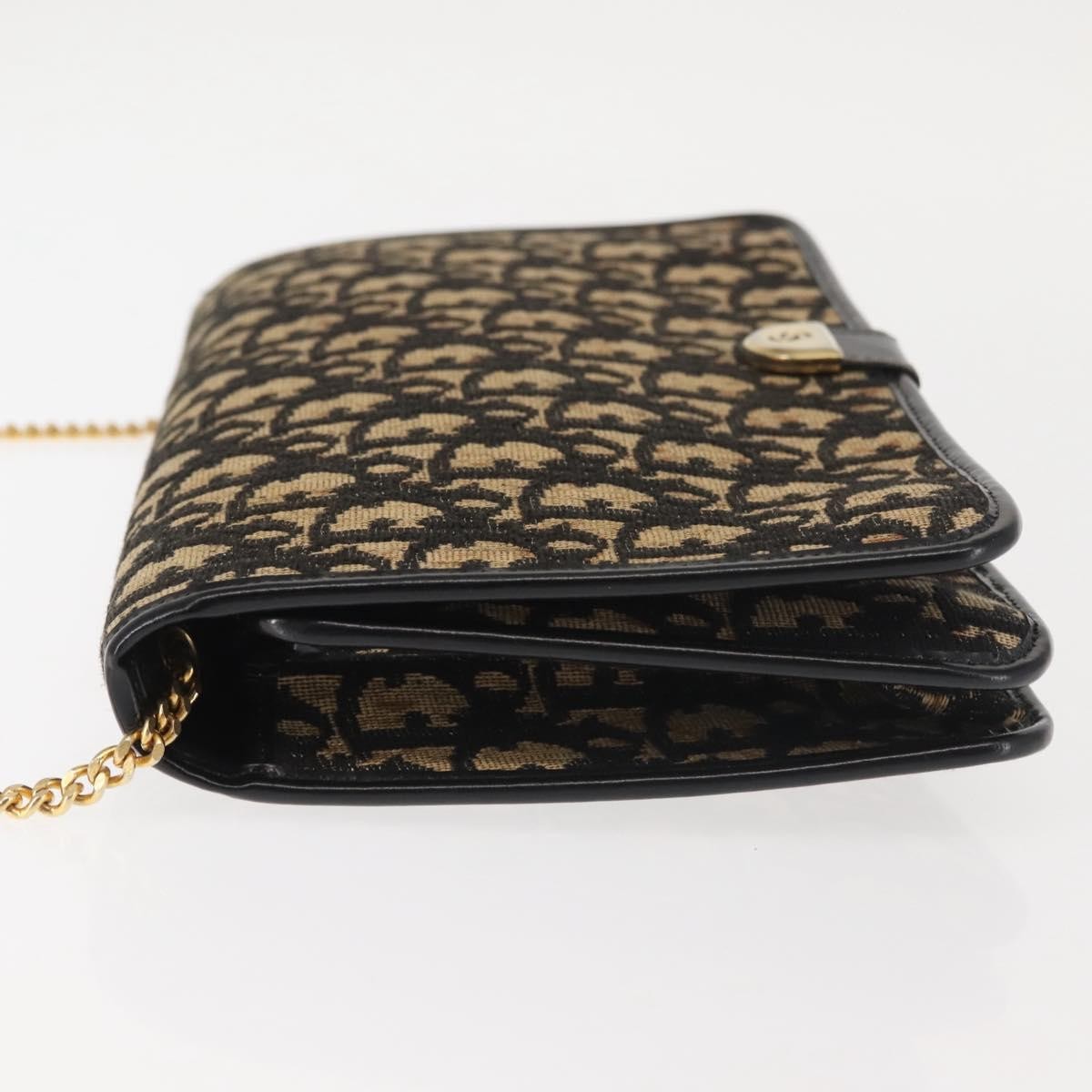 Christian Dior Vintage Trotter Shoulder Bag Canvas, NAVY, CANVAS, Shoulder bag