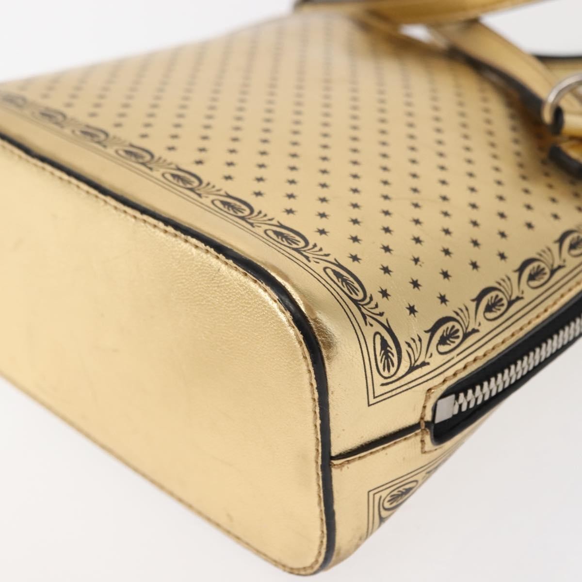 Gucci Dome Crossbody Bag Limited Edition Printed Leather, GOLD, LEATHER, Crossbody bag