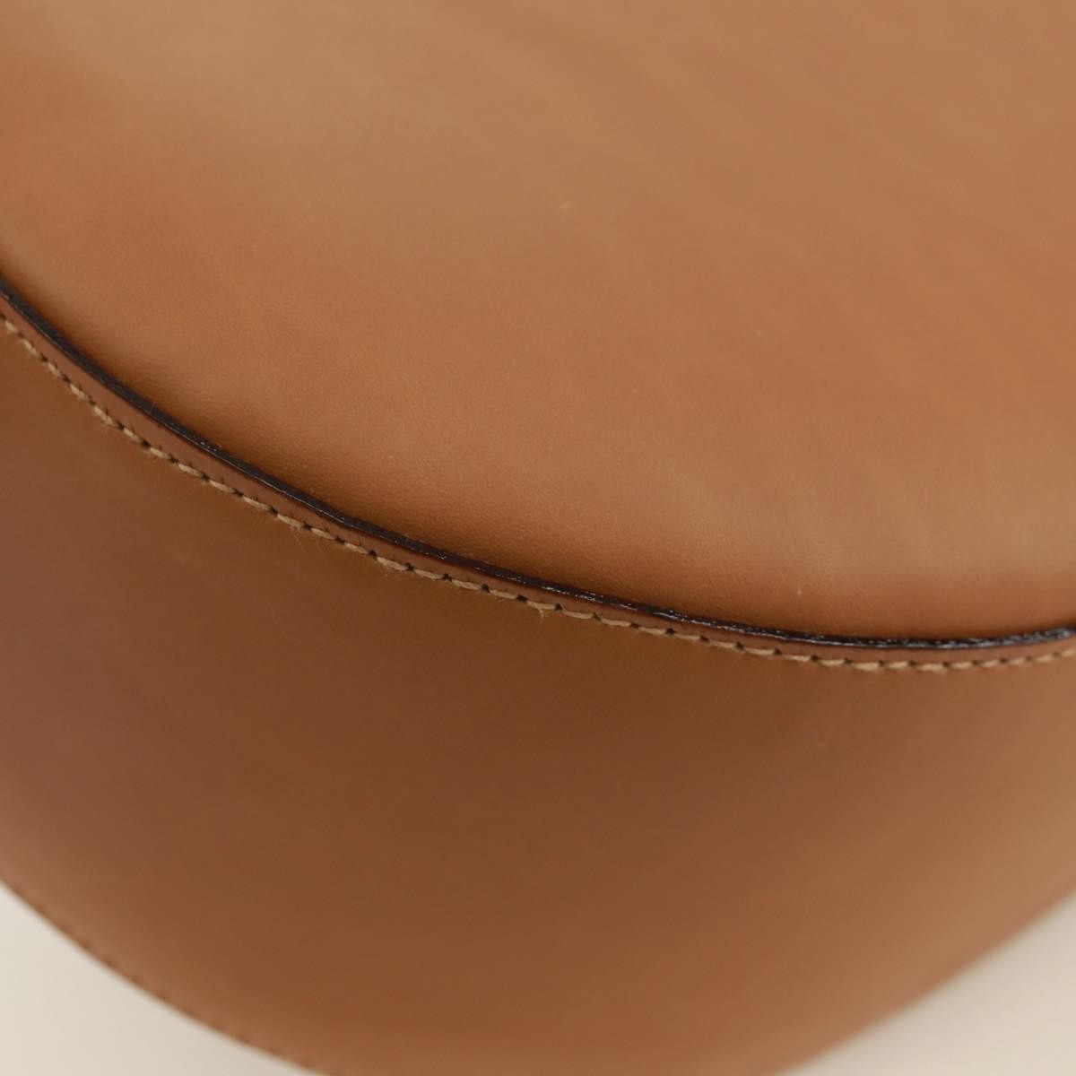 Salvatore Ferragamo Gancini Shoulder Bag Leather, BROWN, LEATHER, Shoulder bag