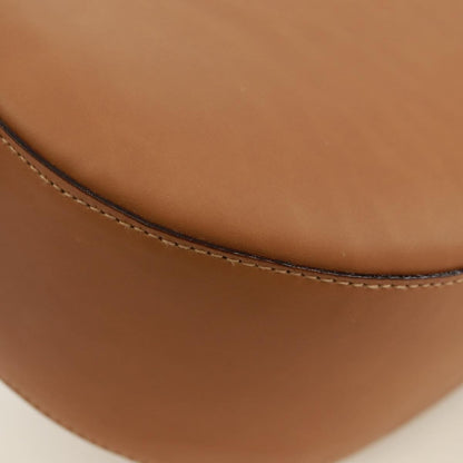 Salvatore Ferragamo Gancini Shoulder Bag Leather, BROWN, LEATHER, Shoulder bag