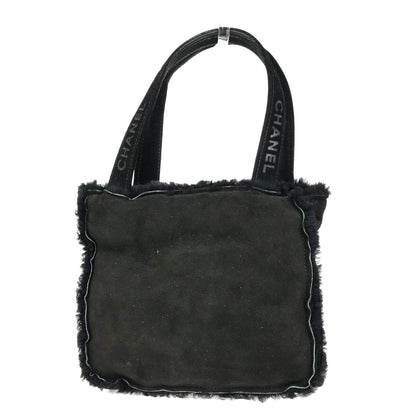 Chanel Fantasy Fur Tote Faux Fur with Leather, BLACK, SUEDE,FUR, Handbag