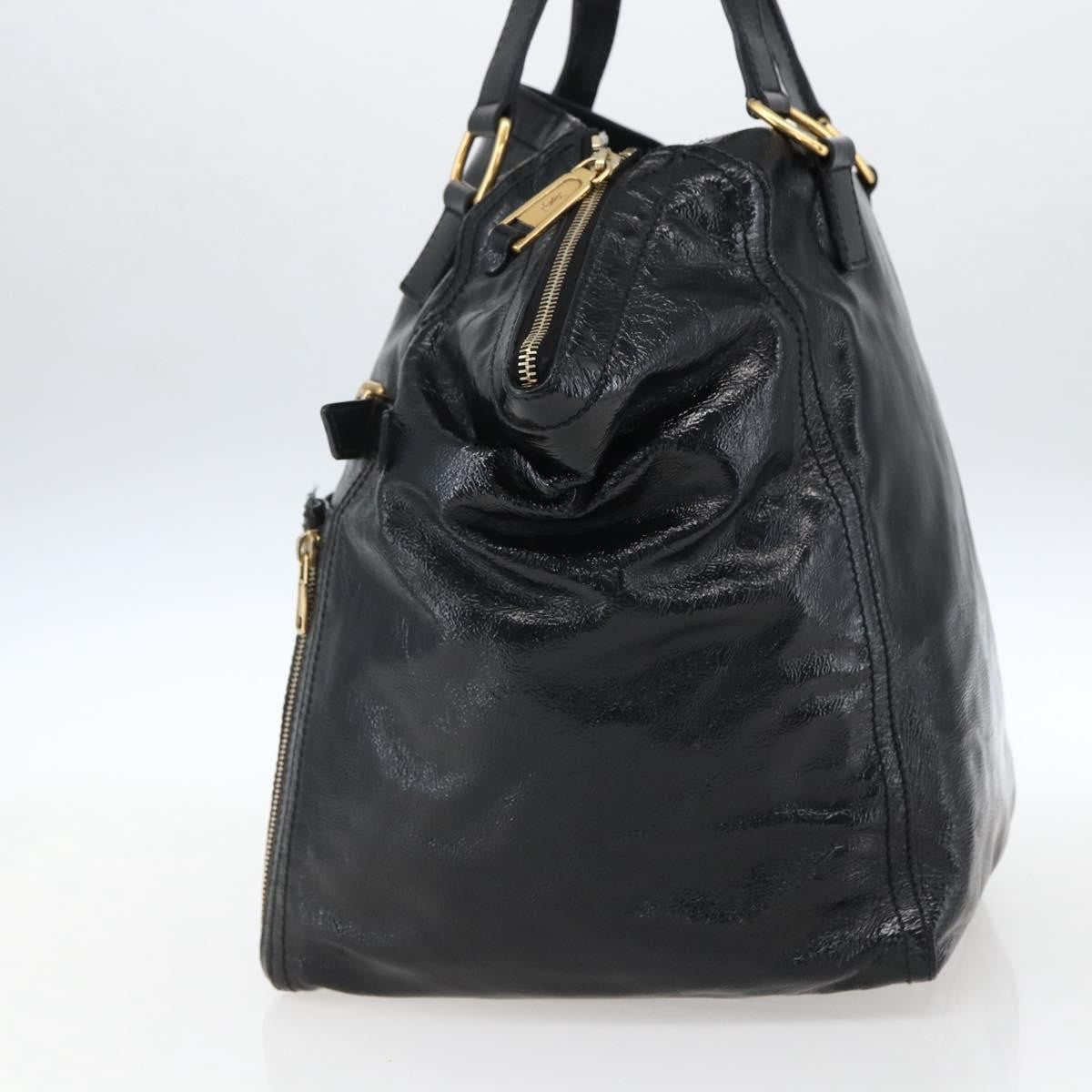 Saint Laurent Downtown Handbag Patent, BLACK, PATENT_LEATHER, Tote bag
