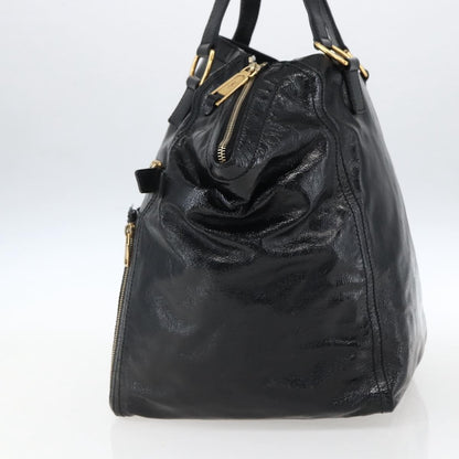 Saint Laurent Downtown Handbag Patent, BLACK, PATENT_LEATHER, Tote bag