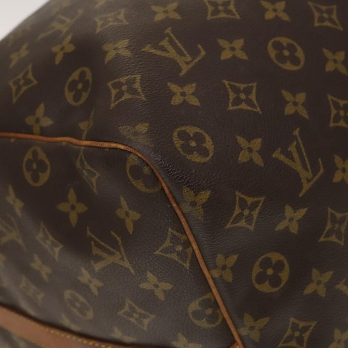 Louis Vuitton Keepall Bandouliere Bag Monogram Canvas, BROWN, CANVAS, Travel bag