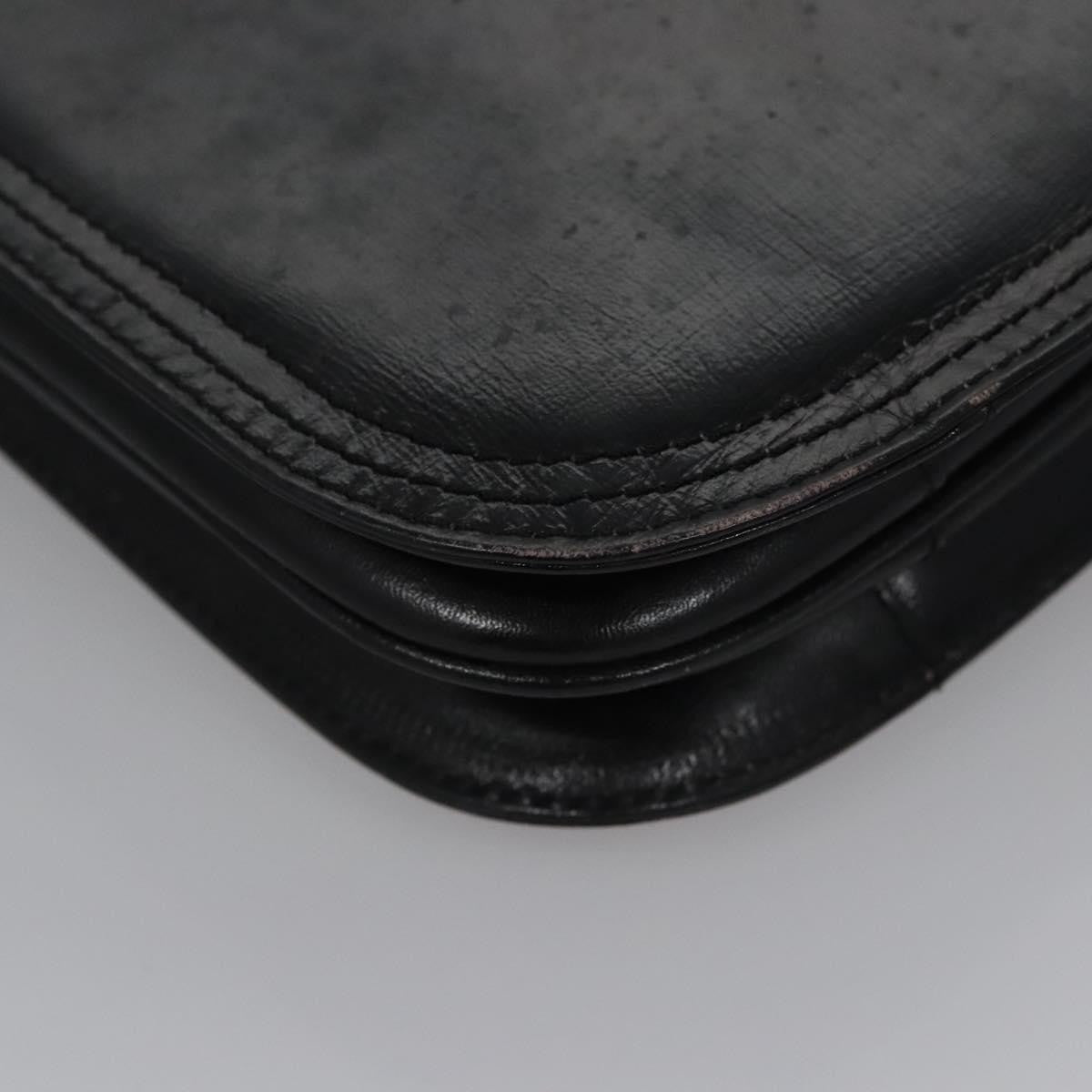 Saint Laurent Vintage Shoulder Bag Leather, BLACK, LEATHER, Shoulder bag