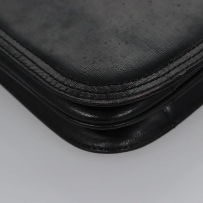 Saint Laurent Vintage Shoulder Bag Leather, BLACK, LEATHER, Shoulder bag