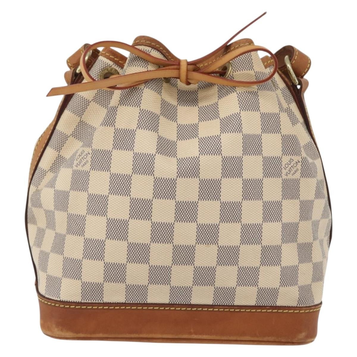 Louis Vuitton Noe Handbag Damier, Beige, Canvas, Shoulder Bag