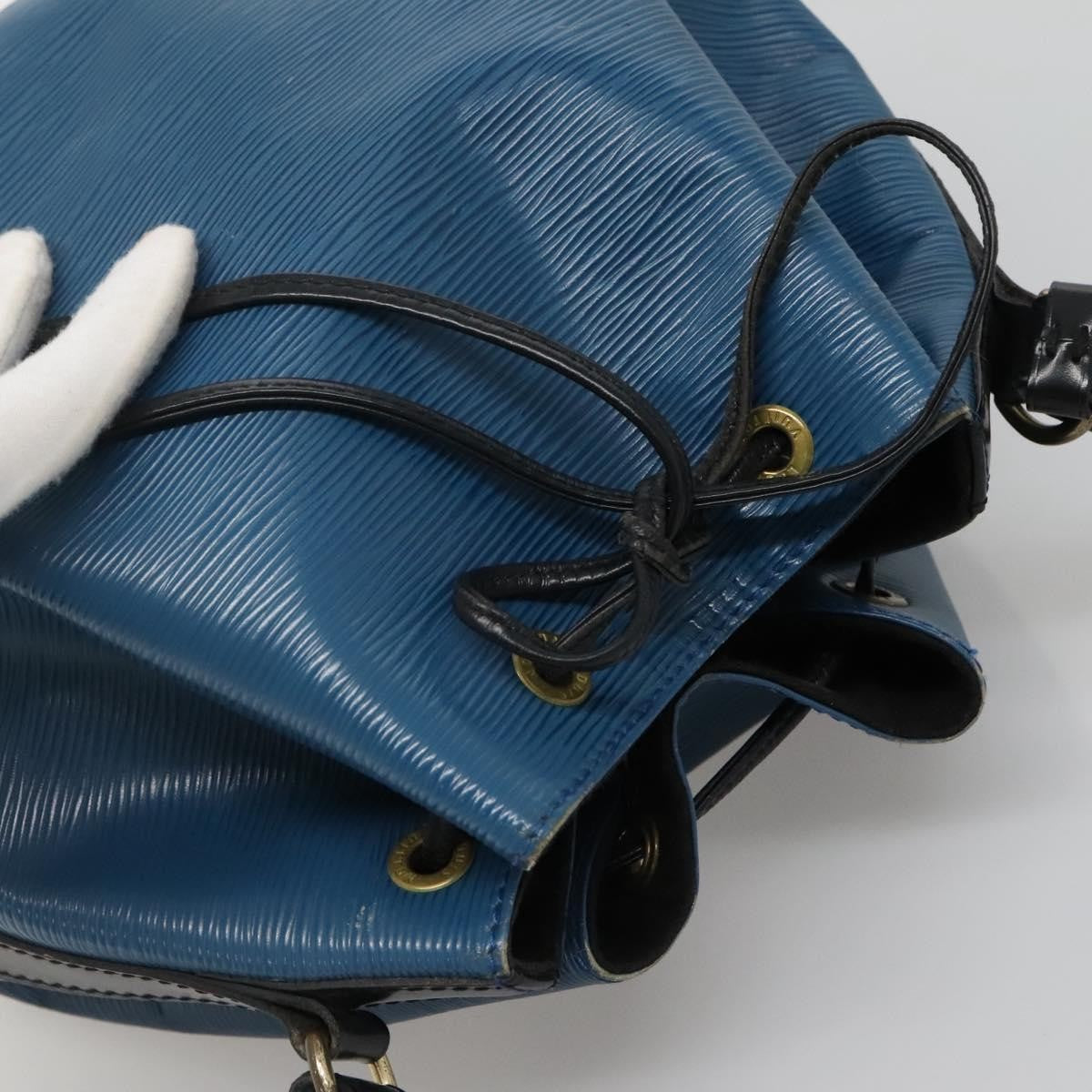 Louis Vuitton Petit Noe Handbag Epi Leather, BLUE, LEATHER, Handbag