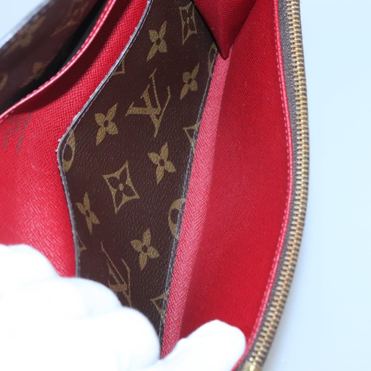 Louis Vuitton Emilie Wallet Monogram Canvas, Red, Canvas, Wallet