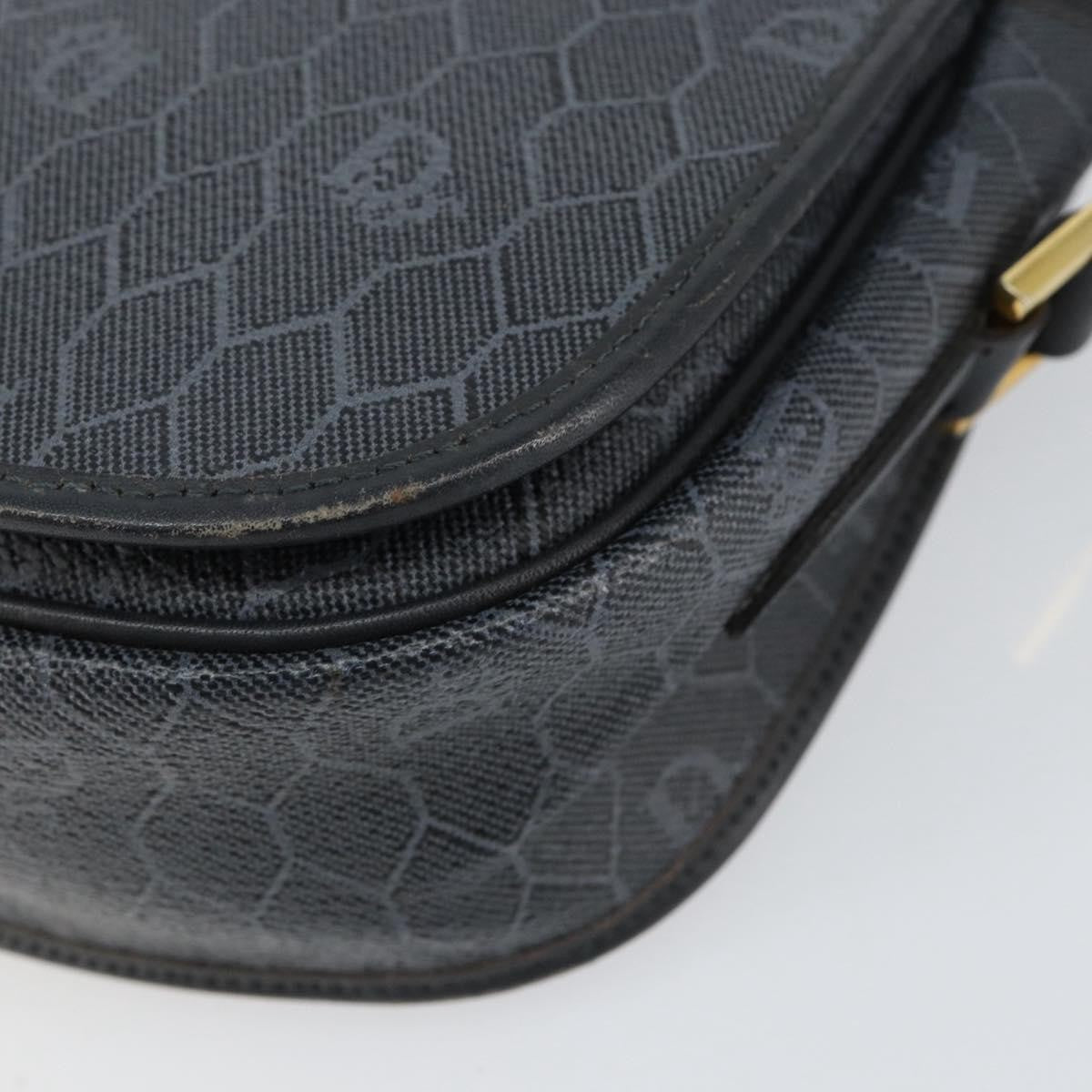 Christian Dior Vintage Honeycomb Shoulder Bag Canvas, BLACK, CANVAS, Shoulder bag