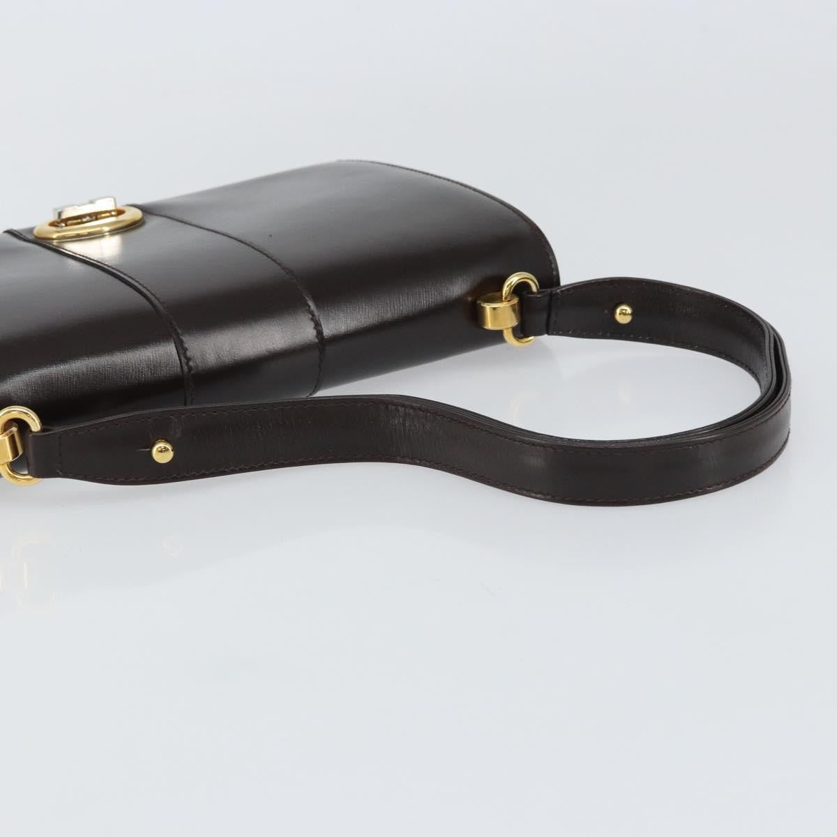 Gucci Vintage Shoulder Bag Leather, BROWN, LEATHER, Shoulder bag