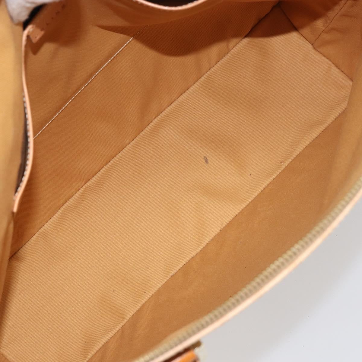 Celine Vintage Macadam Tote bag Canvas and Leather, BEIGE, CANVAS, Tote bag