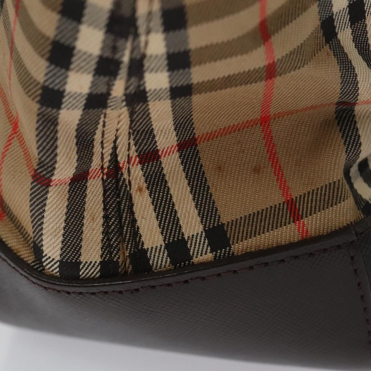 Burberry Nova Handbag Check Pattern, BEIGE, CANVAS, Handbag