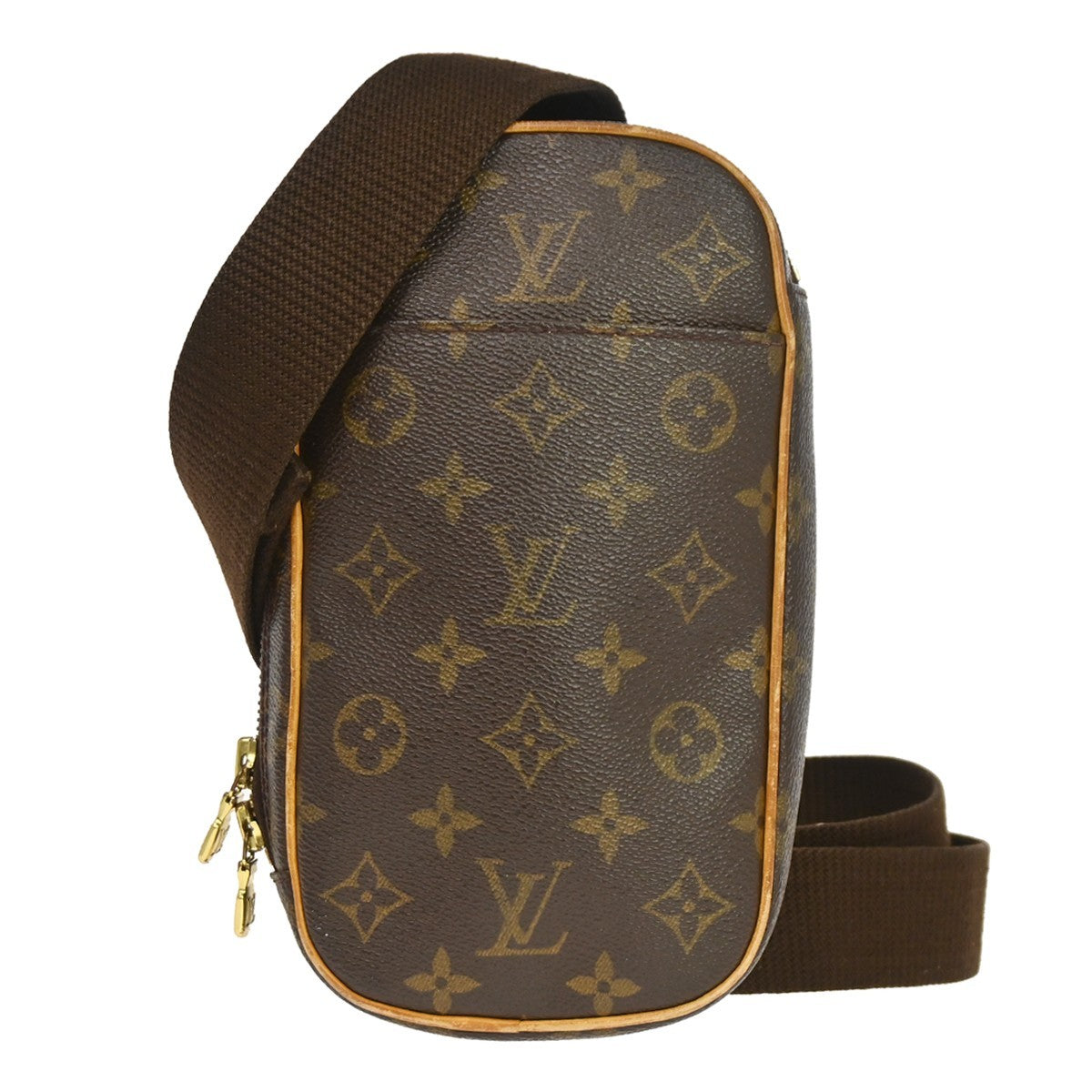 Louis Vuitton Pochette Gange Monogram Canvas, Brown, Canvas, Clutch