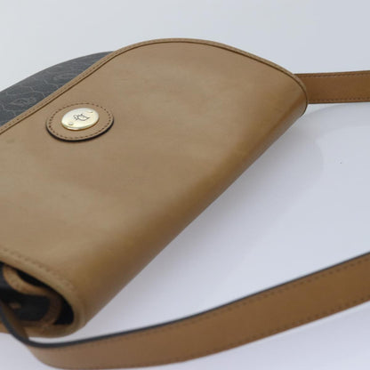 Christian Dior Vintage Honeycomb Shoulder Bag Canvas and Leather, BLACK, CANVAS, Shoulder bag