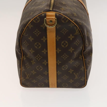 Louis Vuitton Keepall Bandouliere Bag Monogram Canvas, BROWN, CANVAS, Travel bag
