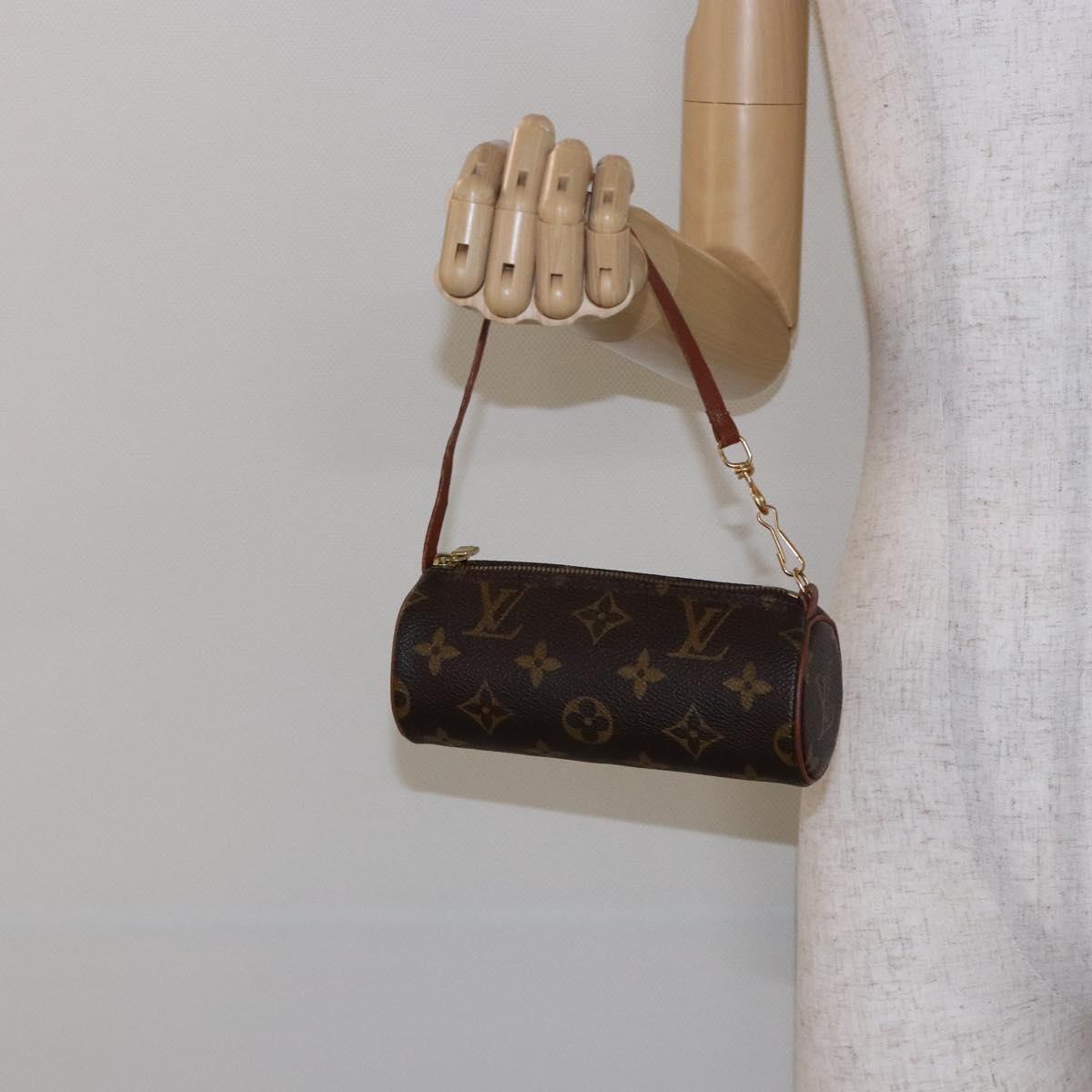 Louis Vuitton Papillon Pochette Monogram Canvas, BROWN, CANVAS, Handbag