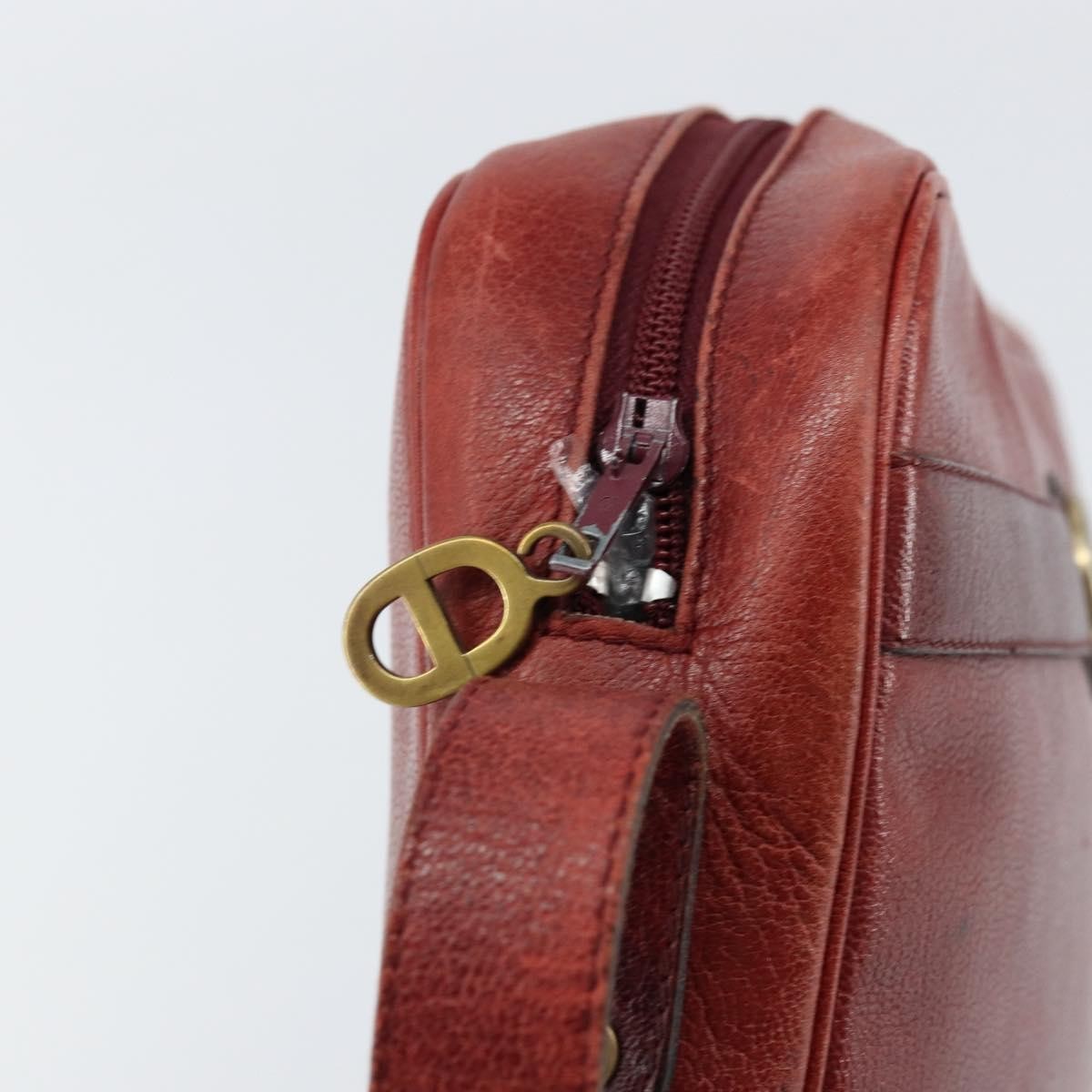 Christian Dior Vintage Shoulder Bag Leather, RED, LEATHER, Shoulder bag
