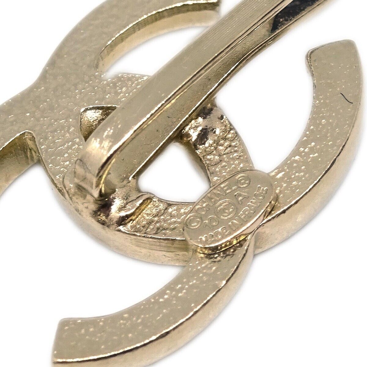 Chanel CC Hair Pin Set Metal with Faux Pearl, GOLD, GOLD_PLATED, Head accessory
