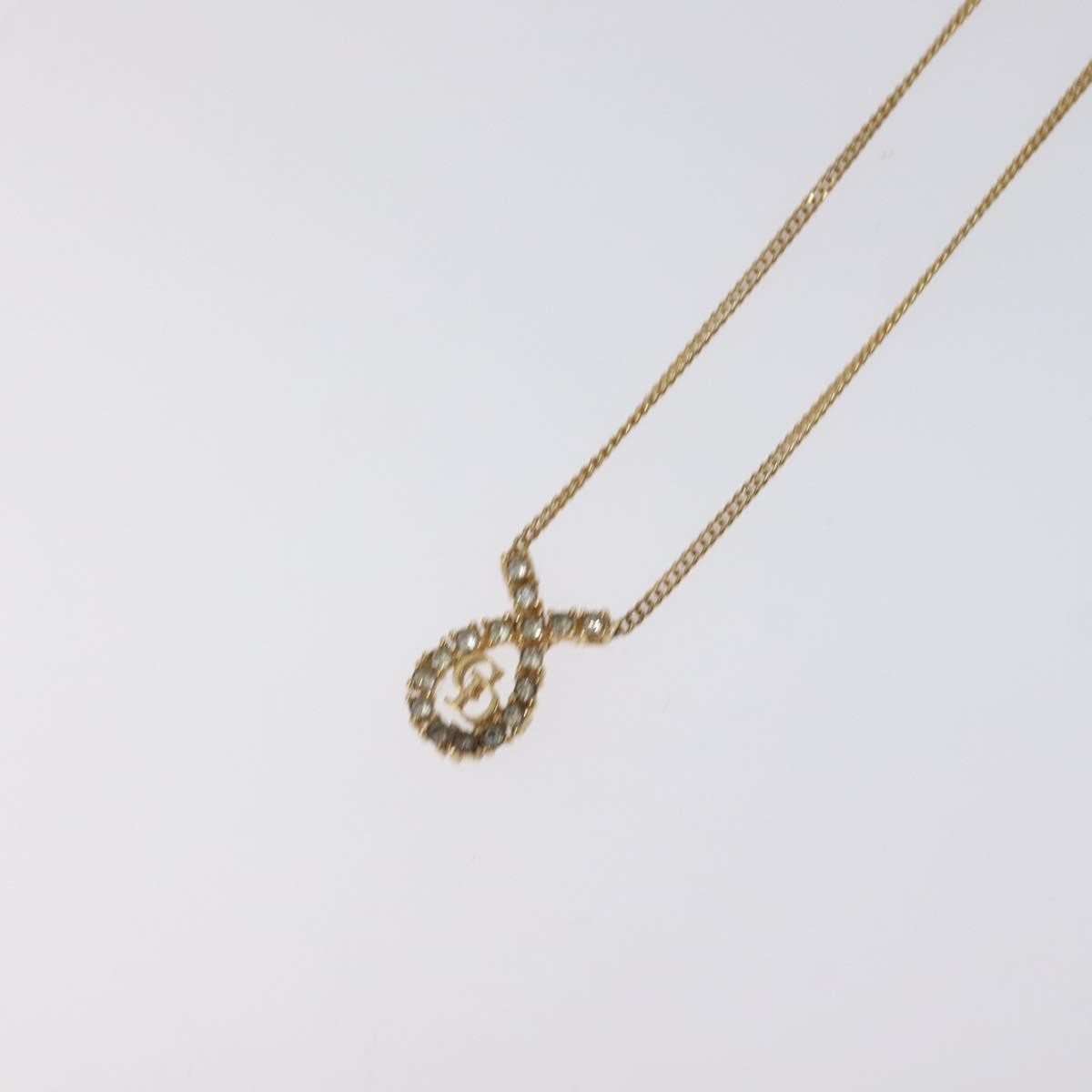 Christian Dior CD Pendant Necklace Gold-plated, GOLD, METAL, Necklace