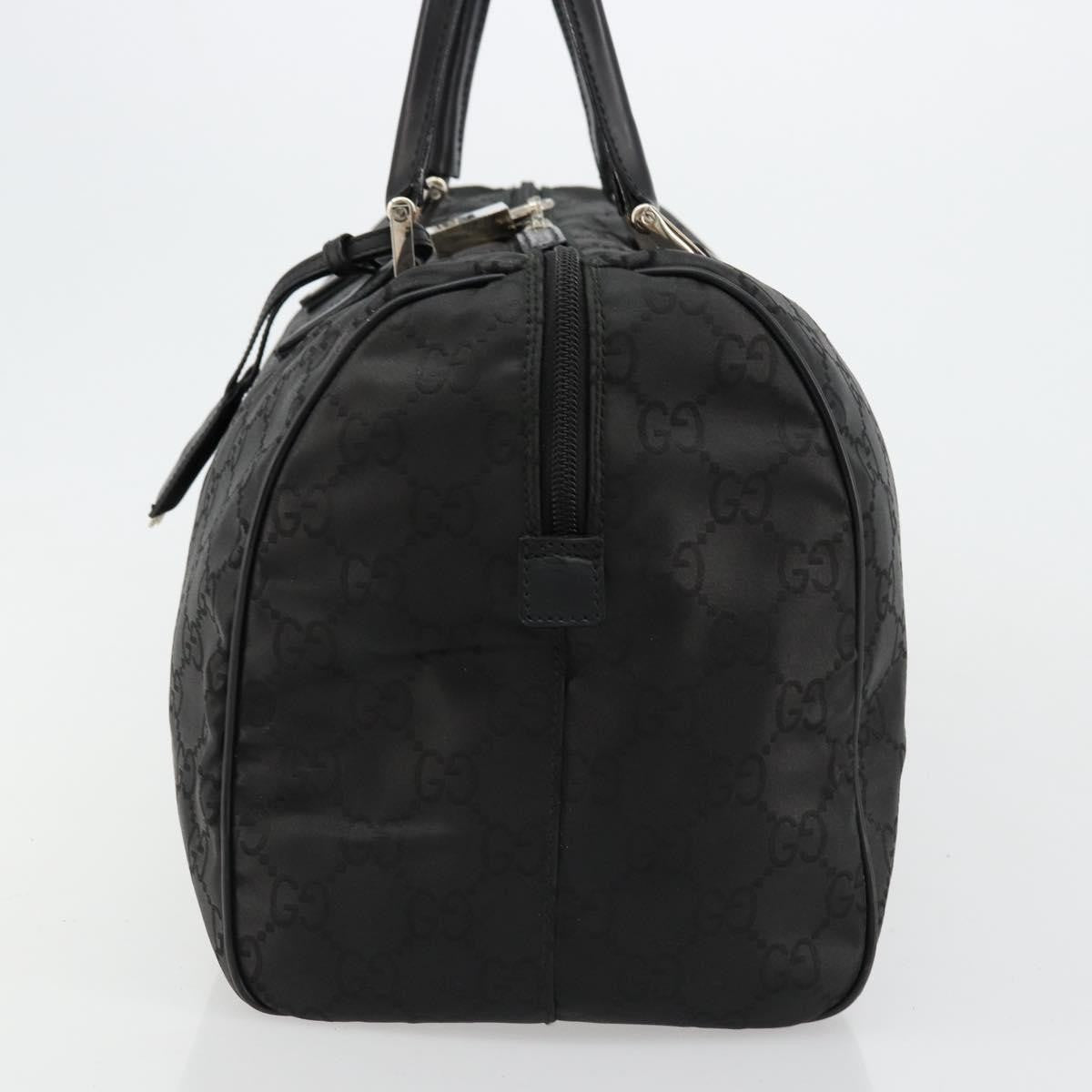 Gucci Duffle Bag Jumbo GG Embossed Leather, Black, PVC, Handbag