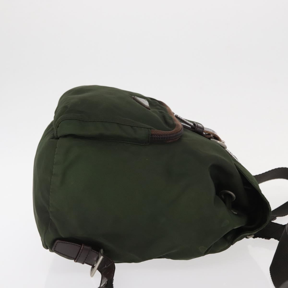 Prada Front Pocket Backpack Tessuto, Khaki, Nylon, Backpack