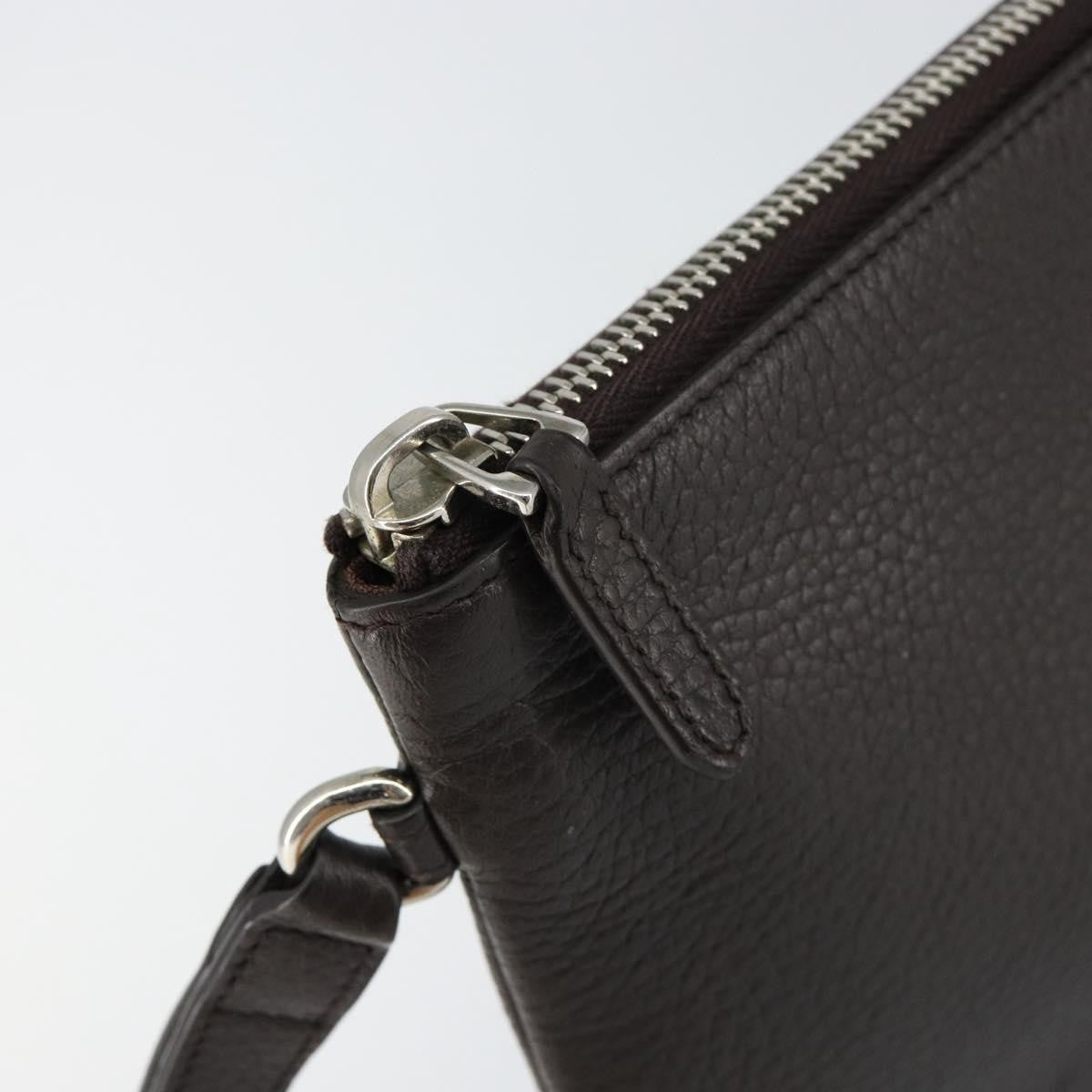 Gucci Vintage Zip Clutch Leather, BROWN, LEATHER, Clutche & pouche