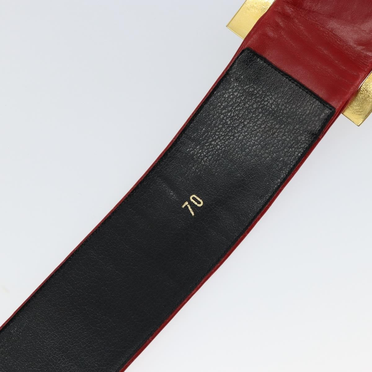 Chanel Square Buckle Belt Leather, RED, LEATHER, Belts