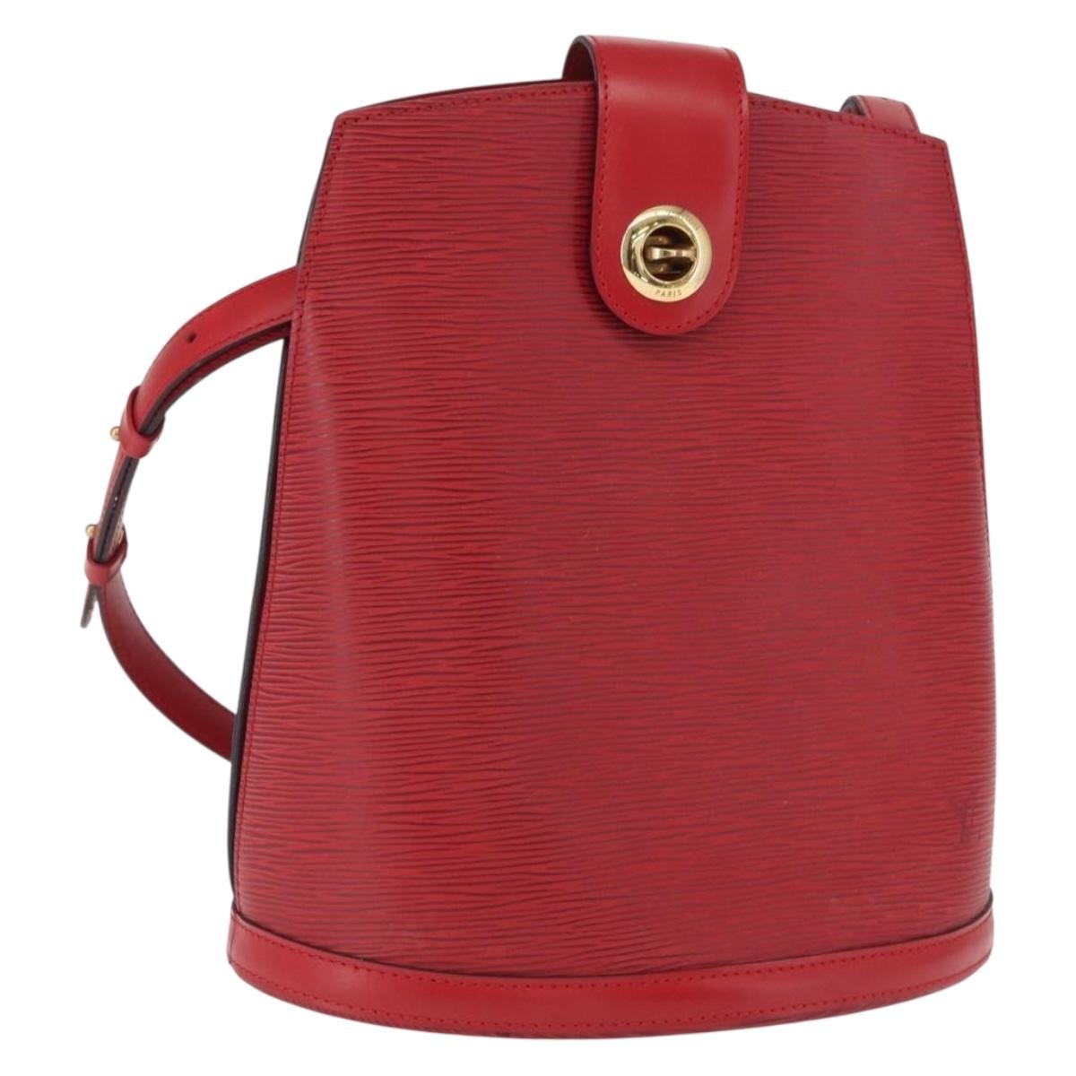 Louis Vuitton Cluny Shoulder Bag Epi Leather, RED, LEATHER, Shoulder bag