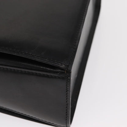 Bally Vintage Handbag Leather, BLACK, LEATHER, Handbag