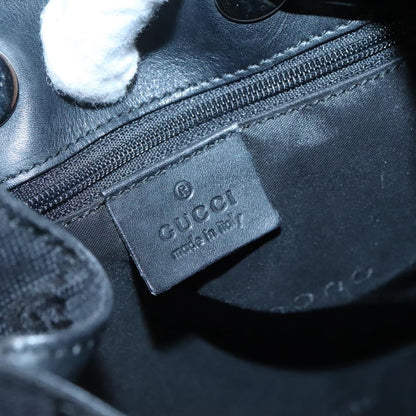 Gucci Miss Bamboo Bucket Bag GG Canvas, BLACK, CANVAS, Shoulder bag