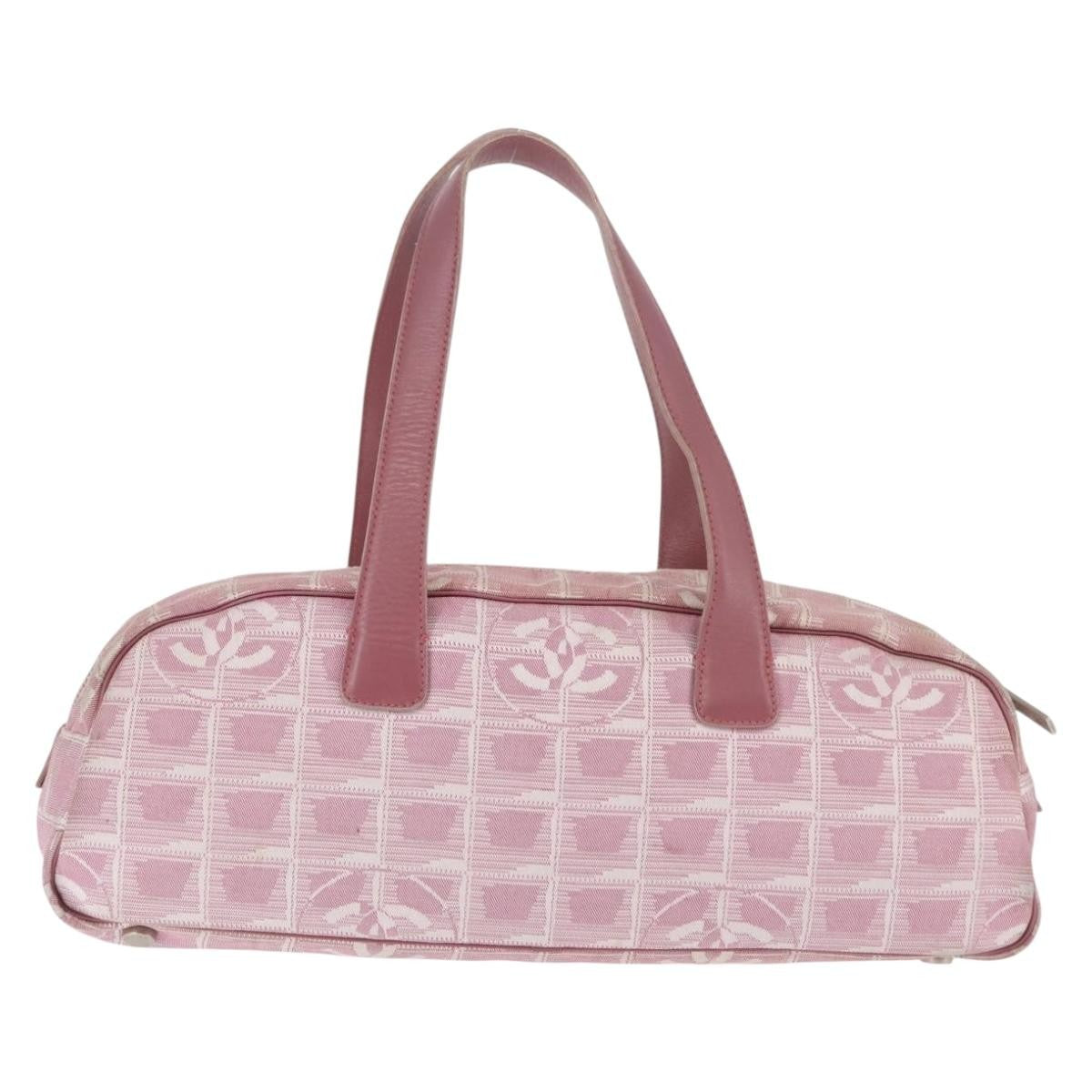 Chanel Travel Line Satchel Nylon, PINK, NYLON, Handbag