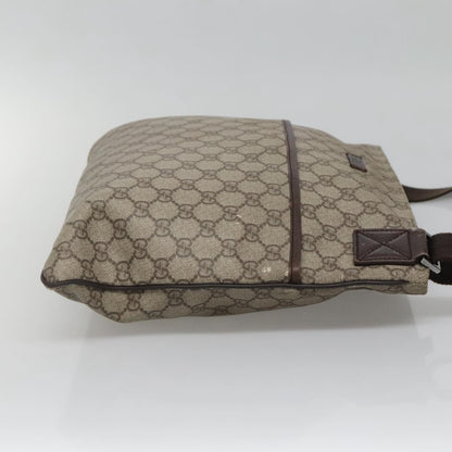 Gucci Zip Top Messenger Bag GG Coated Canvas, BEIGE, CANVAS, Shoulder bag