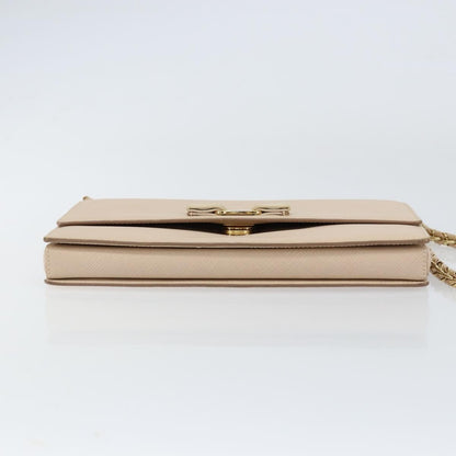 Salvatore Ferragamo Vala Chain Shoulder bag Leather, PINK, LEATHER, Shoulder bag