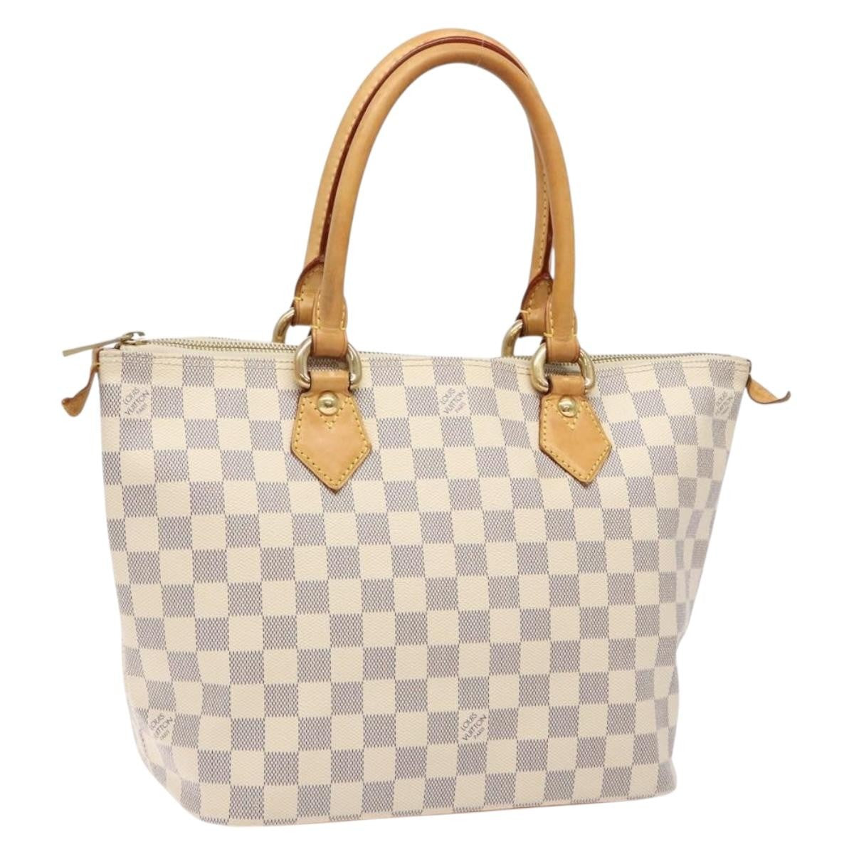 Louis Vuitton Saleya Handbag Damier, WHITE, CANVAS, Tote bag