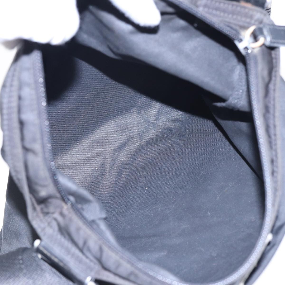 Prada Zip Top Messenger Bag Tessuto, BLACK, NYLON, Shoulder bag