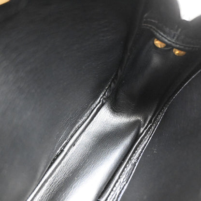 Christian Dior Vintage CD Logo Shoulder Bag Leather, BLACK, LEATHER, Shoulder bag