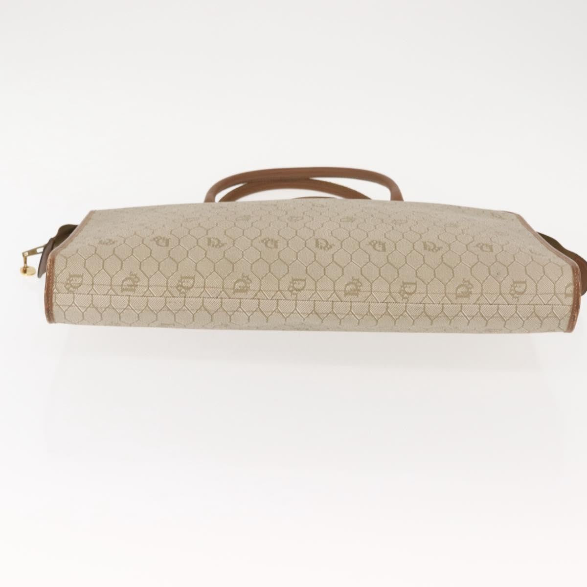 Christian Dior Vintage Honeycomb Handbag Canvas Leather, BEIGE, CANVAS, Handbag