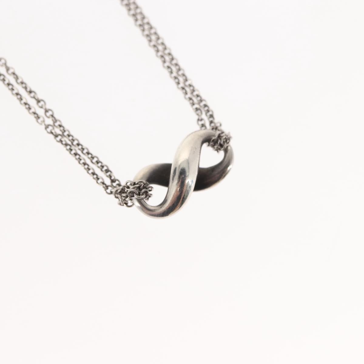 Tiffany & Co. Infinity Double Chain Pendant Necklace Silver, SILVER, SILVER, Necklace