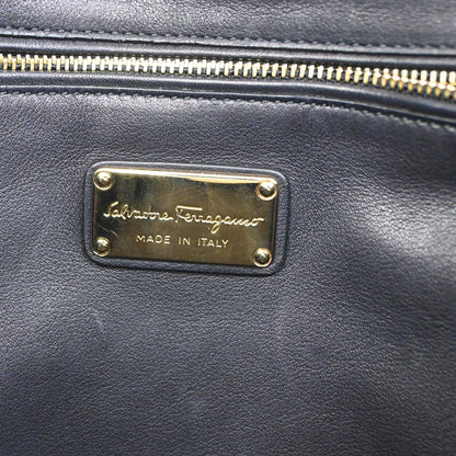 Salvatore Ferragamo Sofia Satchel Leather, BLACK, LEATHER, Handbag