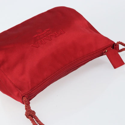 Prada Vintage Shoulder Bag Satin, RED, SILK, Shoulder bag