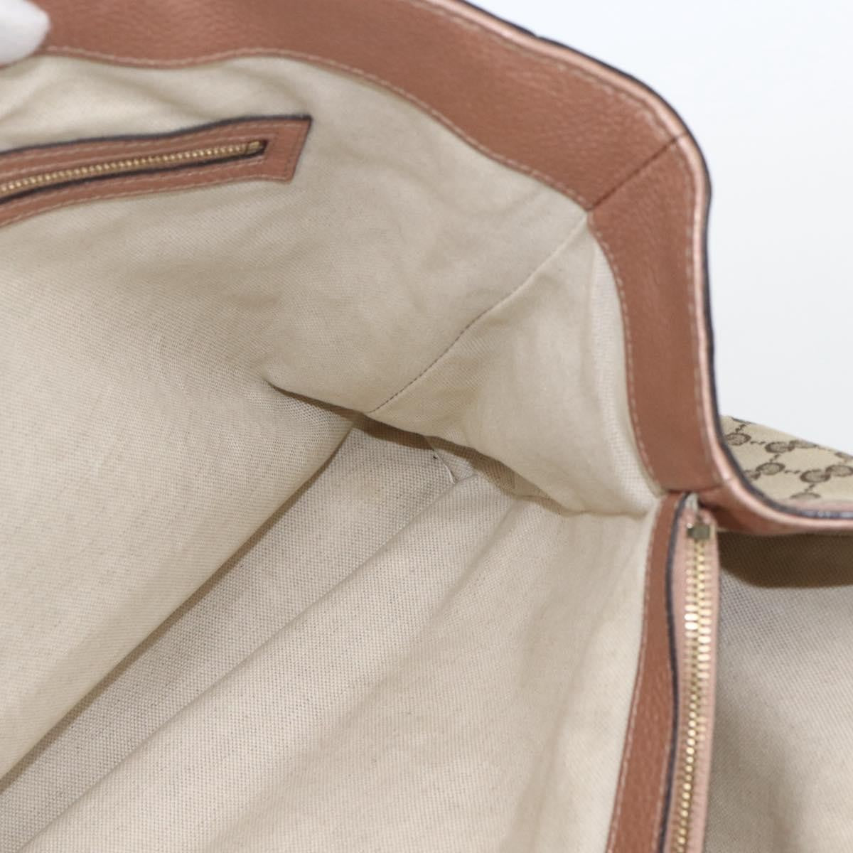 Gucci Bella Tote GG Canvas with Leather, BEIGE, CANVAS, Tote bag