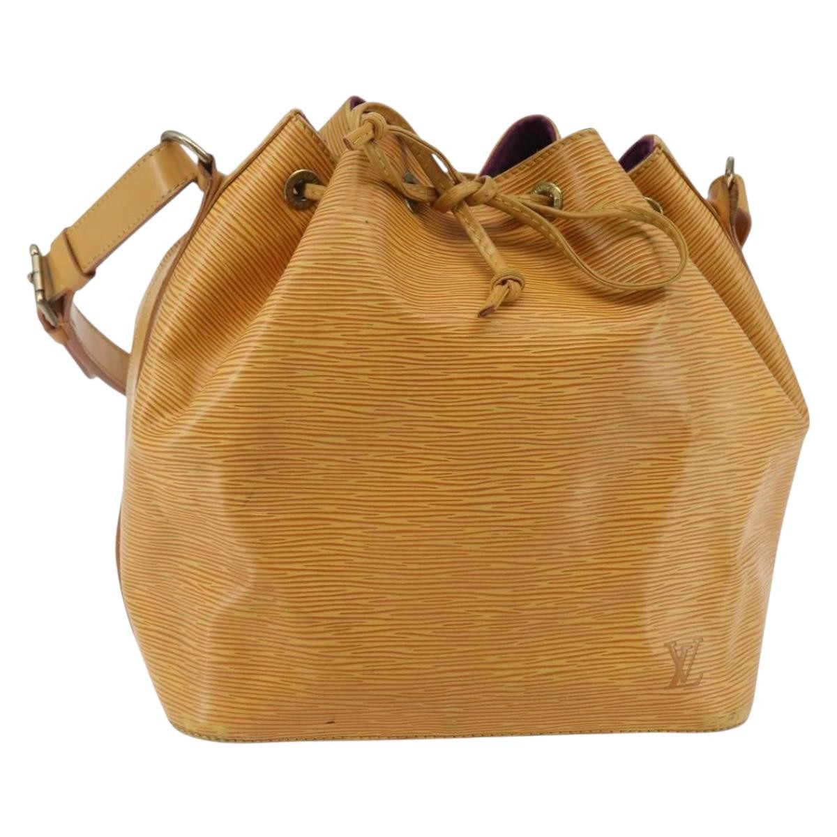 Louis Vuitton Petit Noe Handbag Epi Leather, YELLOW, LEATHER, Shoulder bag