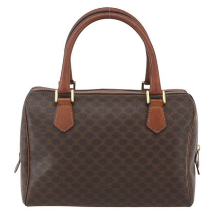 Celine Boston Bag Triomphe Coated Canvas, BROWN, CANVAS, Handbag