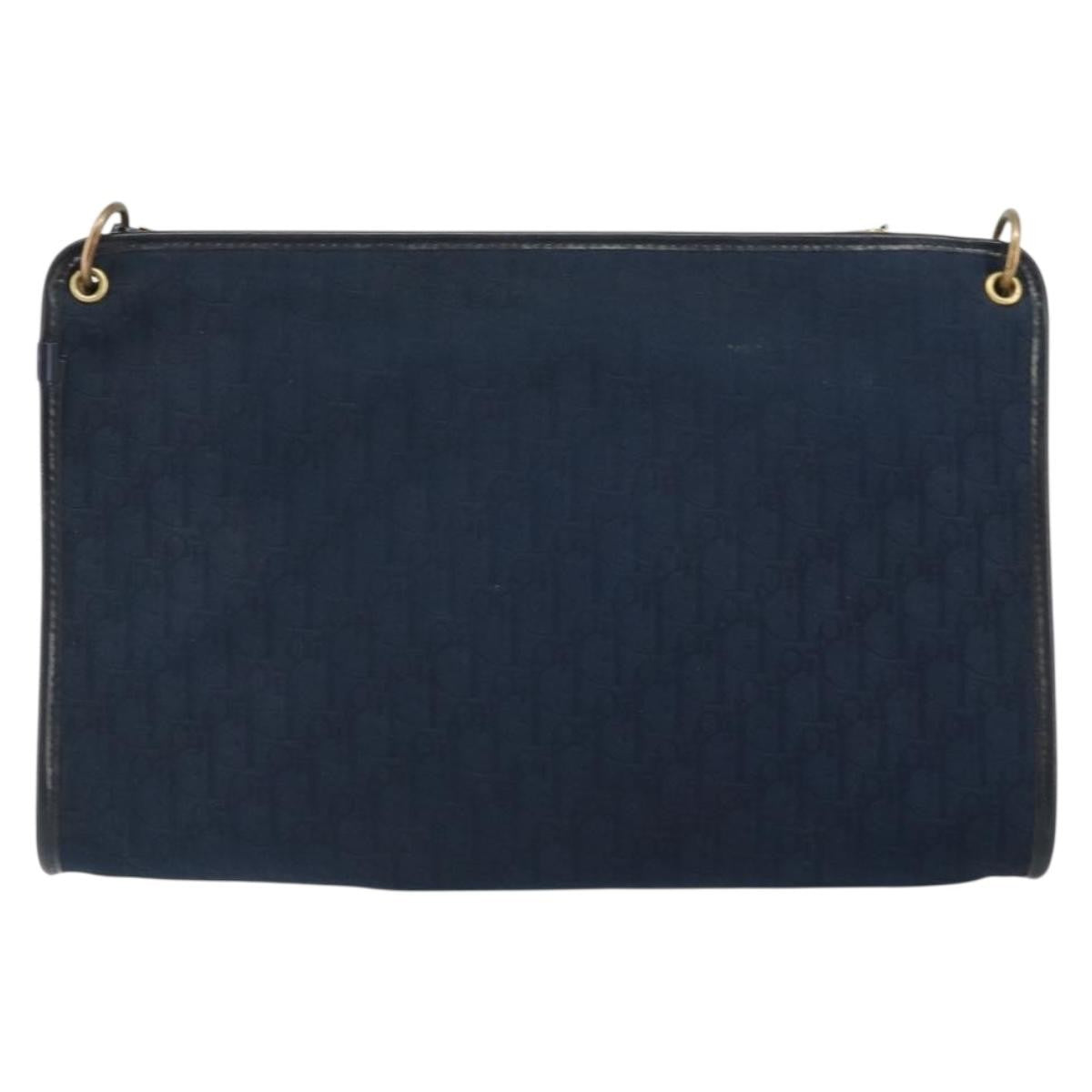 Christian Dior Vintage CD trotter Shoulder bag Canvas, NAVY, CANVAS, Shoulder bag