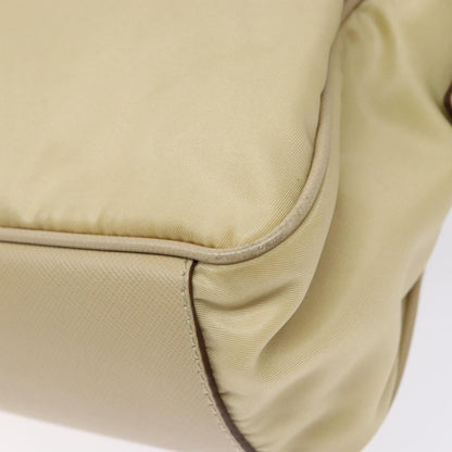 Prada Vintage Zip Handbag Tessuto, BEIGE, NYLON, Handbag