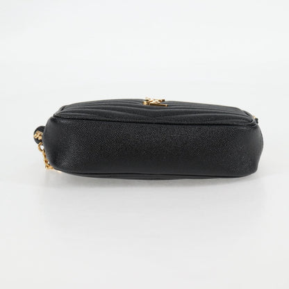 Saint Laurent Lou Camera Bag Leather, BLACK, LEATHER, Crossbody bag
