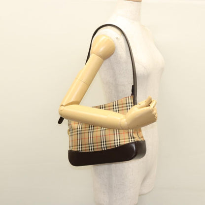 Burberry Shoulder Bag Nova Check Canvas, BEIGE, CANVAS, Shoulder bag