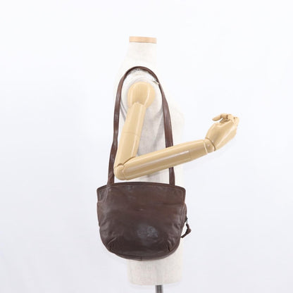 Loewe Anagram Shoulder Bag Leather, BROWN, LEATHER, Shoulder bag